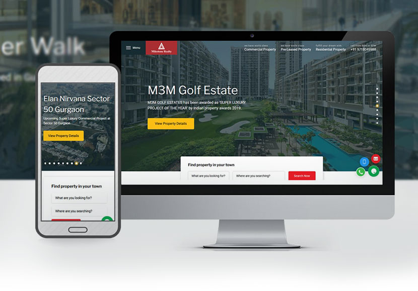 real estate website design and development project made by purpulbee solutions llp